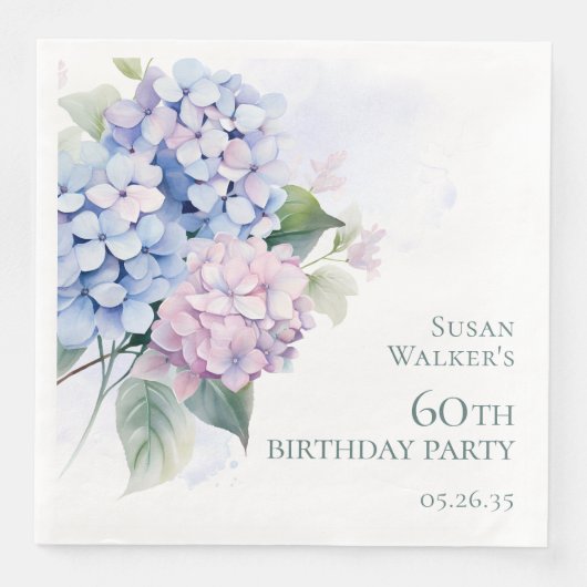 ピンクブルーアジサイ60th誕生日パーティー (正面)