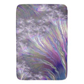 ピンクブルーイエローフラックス抽象芸術素晴らしフラクタルアート バスマット (正面縦)