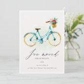 ピンクブルーイエローフローラサイクル移動カード サンキューカード (スタンド正面)