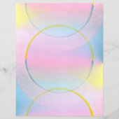 ピンクブルーイエローブレンド&円スクラップブック紙 (正面)