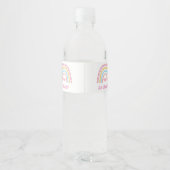 ピンクブルーイエローボーホレインボーオーベビーシャワー ペットボトルラベル (裏面)