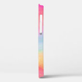 ピンクブルーイエローレインボーストライプ抽象芸術 Case-Mate iPhoneケース (裏面 / 左)