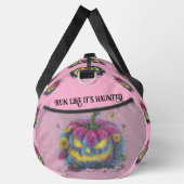 ピンクブルーイエロー幽霊のよく出る開花カボチャ ダッフルバッグ (右)