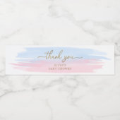 ピンクブルーウォーターカラーウォーターボトル特典ラベル ペットボトルラベル (シングルラベル)