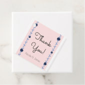 ピンクブルーウォーターカラーバラつる植物コテージ結婚ズ フェイバータグ (インサイチュ)