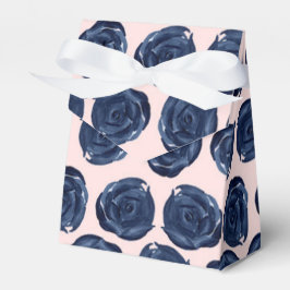 ピンクブルーウォーターカラーバラつる植物コテージ結婚ズ フェイバーボックス