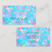 ピンクブルーオパール石 名刺 (正面/裏面)