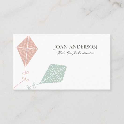 ピンクブルーカイトキッズクラス先生指導監督 名刺 (正面)