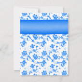 ピンクブルーガーベラデイジーブライダルシャワー招待 招待状 (裏面)