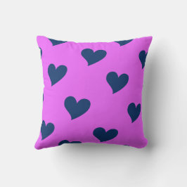 ピンクブルーキュートコージーロマンチックモダンシックハート クッション