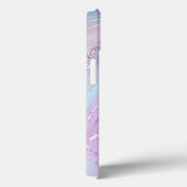 ピンクブルークリスタル大理石虹色アゲート Case-Mate iPhoneケース (裏面 / 右)