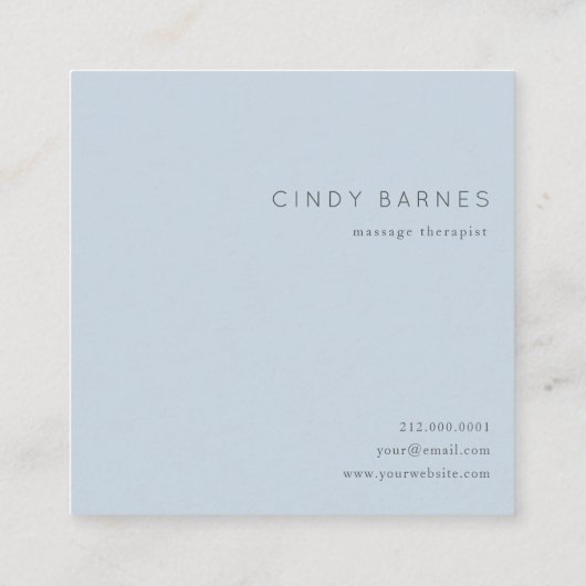 ピンクブルーグラデーション金ゴールドグリッターSq.名刺 スクエア名刺 (裏面)