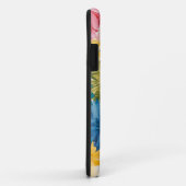 ピンクブルーグリーンイエローオレンジフラワーアートパターン Case-Mate iPhoneケース (裏面/右)