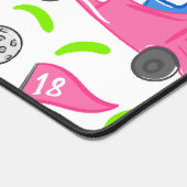 ピンクブルーグリーンゴルフモノグラム名門私立校風のイニシャル デスクマット (コーナー)