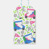 ピンクブルーグリーンゴルフ ギフトタグ (正面)
