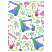 ピンクブルーグリーンゴルフ クリップボード (裏面)