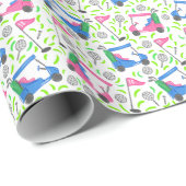 ピンクブルーグリーンゴルフ ラッピングペーパー (ロールコーナー)