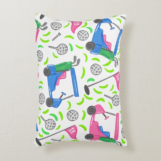 ピンクブルーグリーンゴル名門私立校風のフ アクセントクッション (正面(垂直))