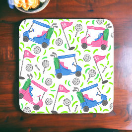 ピンクブルーグリーンゴル名門私立校風のフ コースター