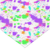 ピンクブルーグリーンターコイズ絵を描（ばちゃばちゃ）跳ねる テーブルクロス (アングル)