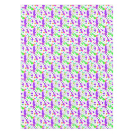 ピンクブルーグリーンターコイズ絵を描(ばちゃばちゃ)跳ねる テーブルクロス