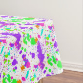 ピンクブルーグリーンターコイズ絵を描（ばちゃばちゃ）跳ねる テーブルクロス (インサイチュ)