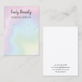 ピンクブルーグリーンネックレスイヤリングジュエリーディスプレイ 名刺 (正面/裏面)