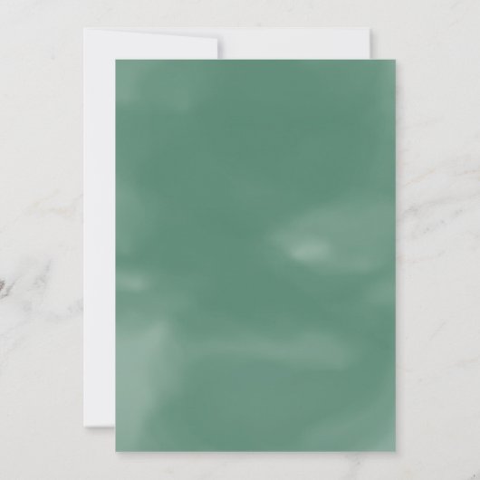 ピンクブルーグリーンフローラ多肉類80誕生日 招待状 (裏面)