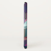 ピンクブルーグリーン抽象芸術ピラミッドパターンアート Case-Mate iPhoneケース (裏面/右)