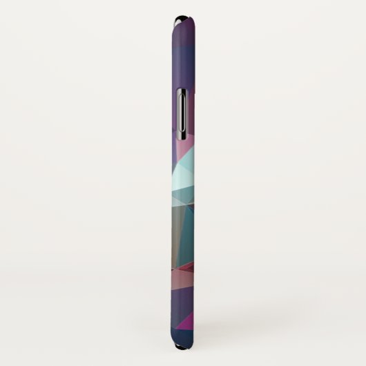 ピンクブルーグリーン抽象芸術ピラミッドパターンアート Case-Mate iPhoneケース (裏面/右)