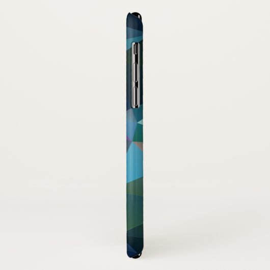 ピンクブルーグリーン抽象芸術ピラミッドパターンアート Case-Mate iPhoneケース (裏面/左)