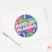 ピンクブルーグリーン熱帯懸命聴覚葉 ラウンドシール (封筒)