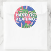 ピンクブルーグリーン熱帯懸命聴覚葉 ラウンドシール (バッグ)