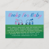 ピンクブルーゴルフ性別リビールブックリクエスト エンクロージャーカード (正面)