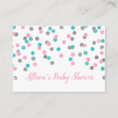 ピンクブルーシルバードットおむつラッフルカード エンクロージャーカード (裏面)