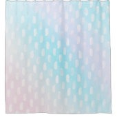 ピンクブルーシルバーブラシストローク シャワーカーテン (正面)