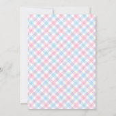 ピンクブルージェンダーリビールゴルフパー – ティー赤ちゃんシャワー 招待状 (裏面)