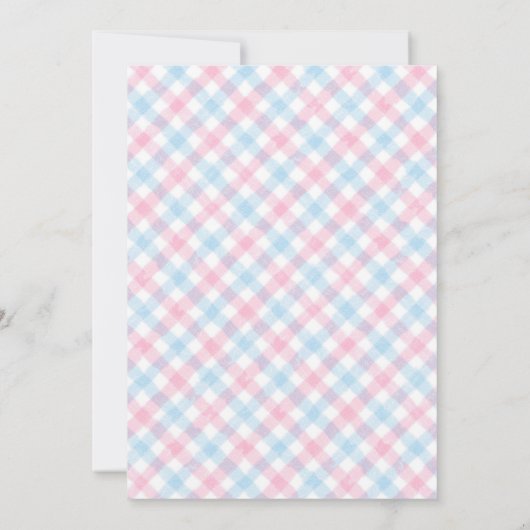 ピンクブルージェンダーリビールゴルフパー – ティー赤ちゃんシャワー 招待状 (裏面)