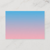 ピンクブルースターズバニー赤ちゃんシャワー予約リクエスト エンクロージャーカード (裏面)