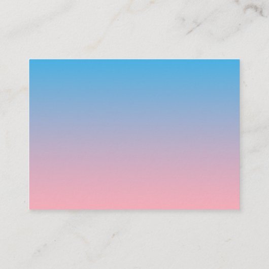 ピンクブルースターズバニー赤ちゃんシャワー予約リクエスト エンクロージャーカード (裏面)