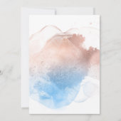 ピンクブルースプラッシュ男の赤ちゃんガールツインズベビーシャワー 招待状 (裏面)