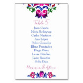 ピンクブルースペインのタラベラ結婚タイル テーブルナンバー (裏面)