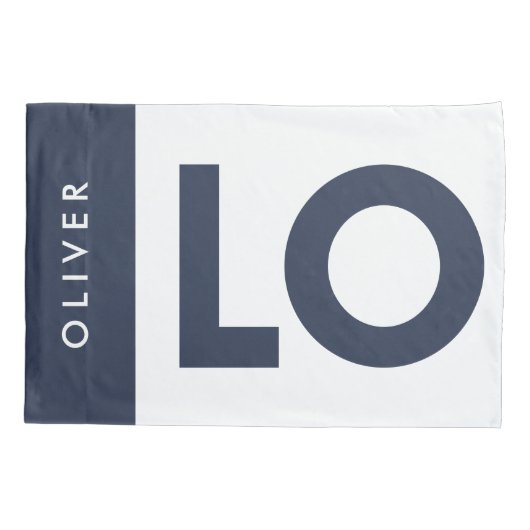 ピンクブルーセリフの愛タイポグラフィ モダン 枕カバー (裏面-左)