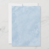 ピンクブルーセージのアイスクリームコーンブライダルシャワーInvite 招待状 (裏面)