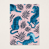 ピンクブルータイガー熱帯葉のカッコいいイヤリングカード (裏面)