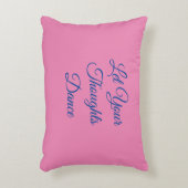 ピンクブルーダンス感動的ワード引用文ガーリー アクセントクッション (正面(垂直))