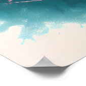 ピンクブルーチョークスケッチフィッシュii ポスター (角)