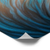 ピンクブルーチョークスケッチフィッシュIV ポスター (角)