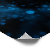 ピンクブルーチョークスケッチ魚 ポスター (角)