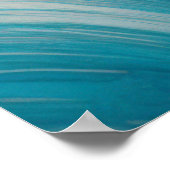 ピンクブルーチョークスケッチ魚 ポスター (角)